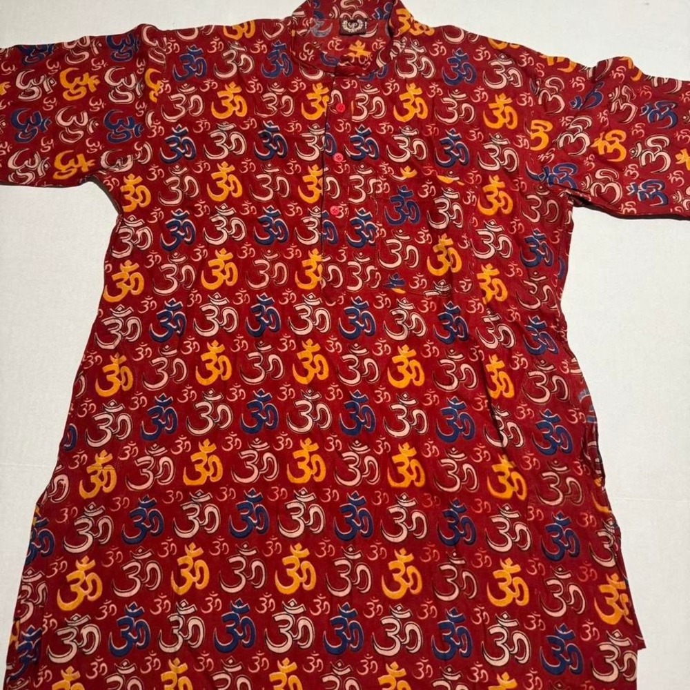 Unbranded Colorful Om Printed Kurta, Men's Small #881